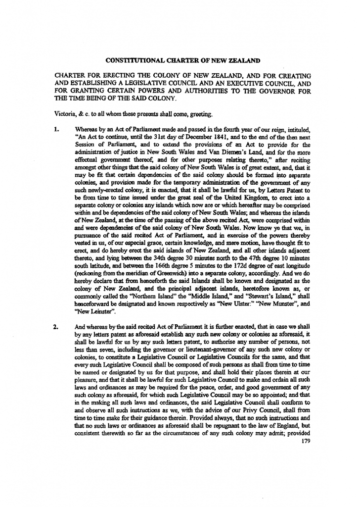 Constitutional Charter of New Zealand, page 179