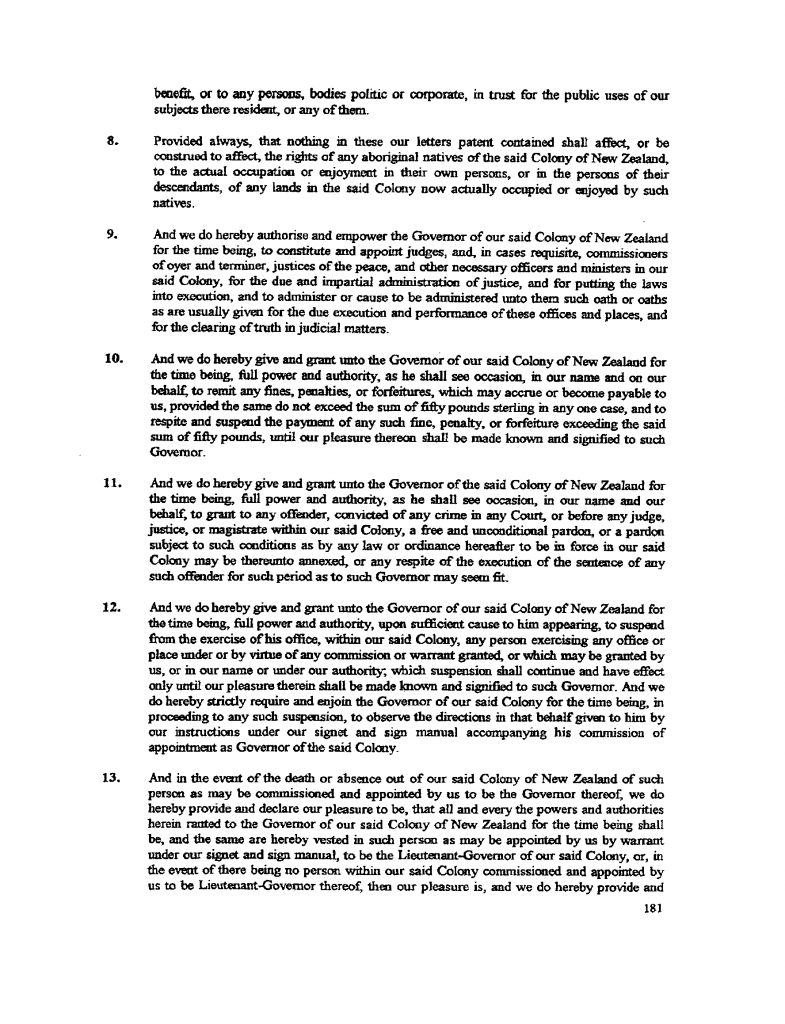 Constitutional Charter of New Zealand, page 181
